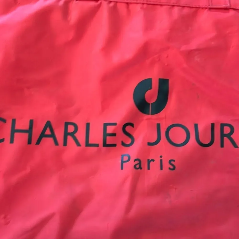 Charles Jordan large red tote bag zippered